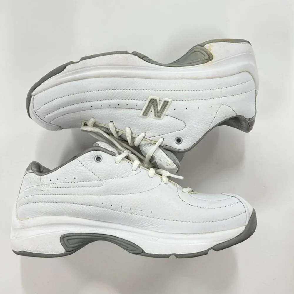 New Balance 610 White Gray Leather Sneakers Mens 10 Dad Shoes Y2K Chunky Athleis
